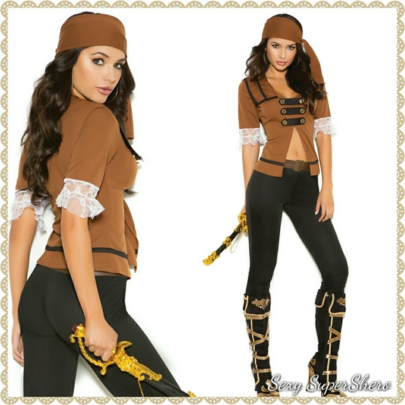 Sexy SuperShero Other - 🎃SALE!🆕💀Sexy Pirate Girl 🎃 4pc Costume